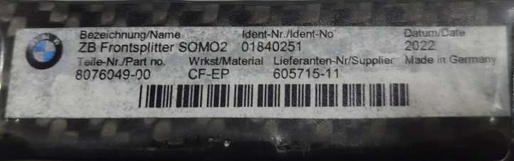 BMW M3 F80 (2014 - 2020)  51118076049 Нижняя часть бампера (губа)