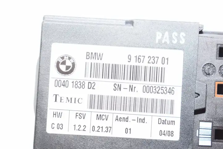 BMW 3 E92 E93 (2005 - 2014) 9167237 Блок управления сиденьем — фото 3