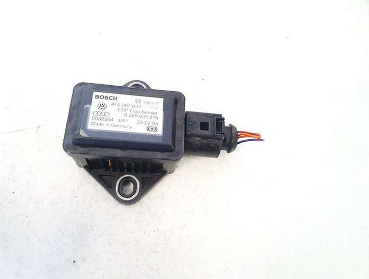 Audi A6 (2004 - 2008)  4f0907637 Датчик ESP (системы стабильности) (датчик курсовой устойчивости))