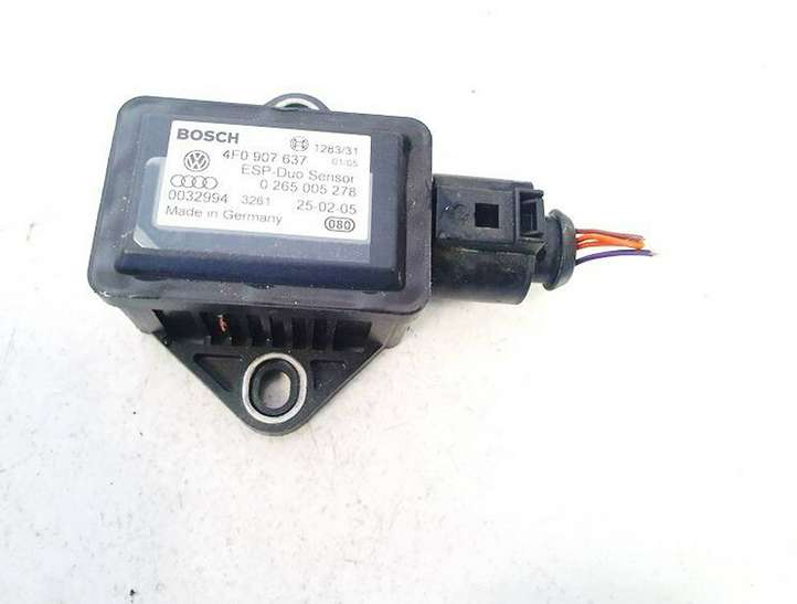 Audi A6 (2004 - 2008)  4f0907637 Датчик ESP (системы стабильности) (датчик курсовой устойчивости))