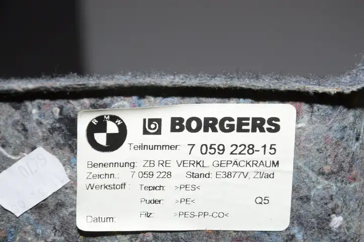 BMW 3 E90 E91 (2005 - 2012) 7059228 Боковая обшивка багажника — фото 6