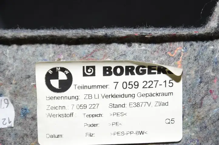 BMW 3 E90 E91 (2005 - 2012) 7059228 Боковая обшивка багажника — фото 7