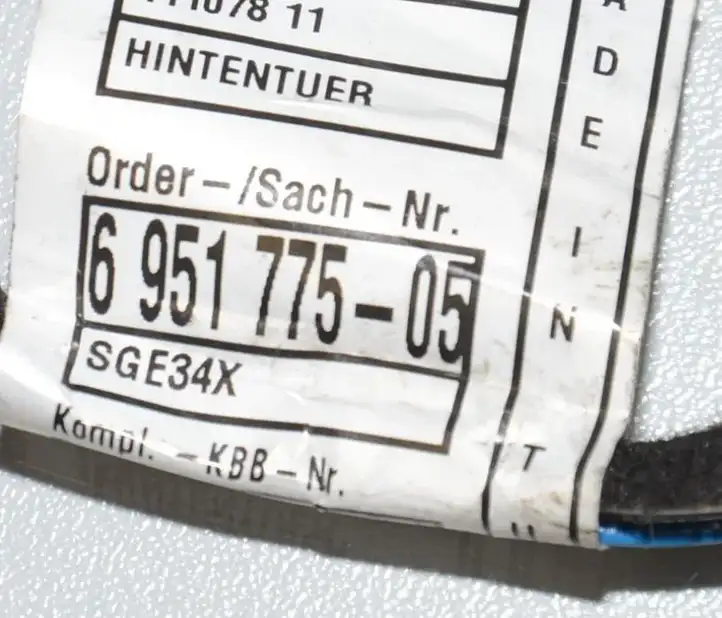 BMW 3 E90 E91 (2005 - 2012) 6930633 Проводка задней двери — фото 3