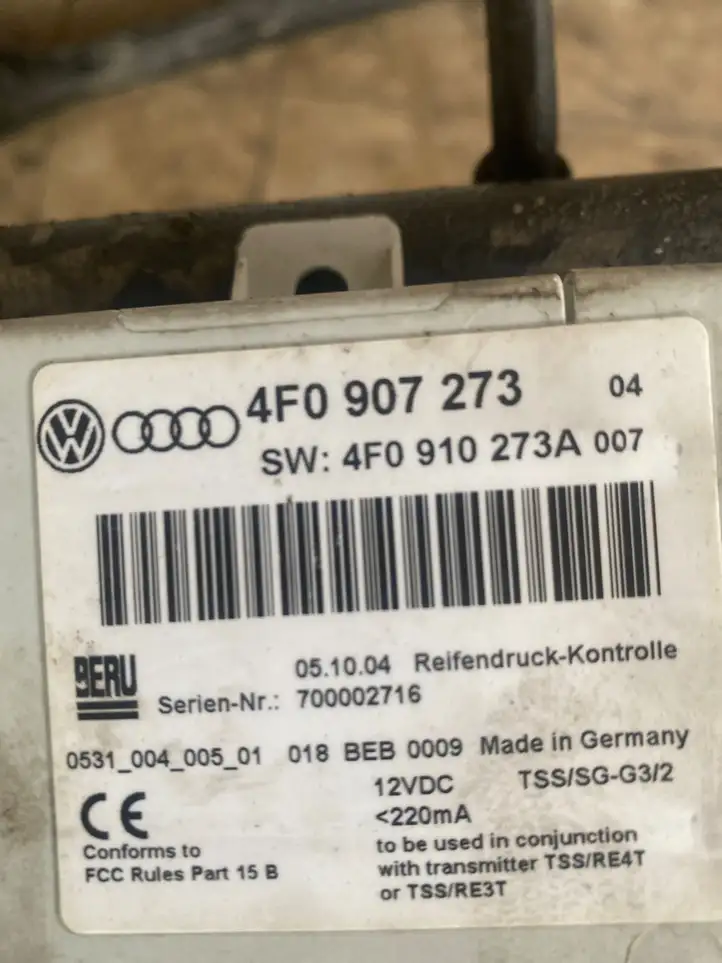 Audi A6 S6 C6 4F (2004 - 2008) 4F0910273A Блок управления TPMS — фото 2