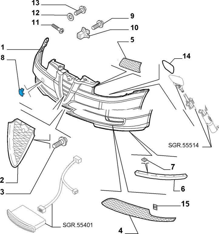 Alfa Romeo GT (2003 - 2010)  71736427 Крышка петли вытягивания