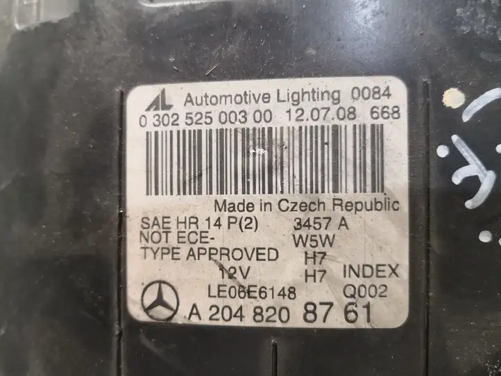 Mercedes-Benz C W204 (2007 - 2014) A2048208761 Передняя фара — фото 5