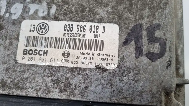 Volkswagen Golf IV (1998 - 2005) 038906018D Блок управления двигателем (ЭБУ) — фото 1