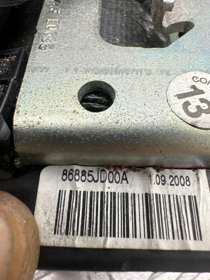 Nissan Qashqai (2006 - 2010) 86885JD00A Передний ремень безопасности — фото 3