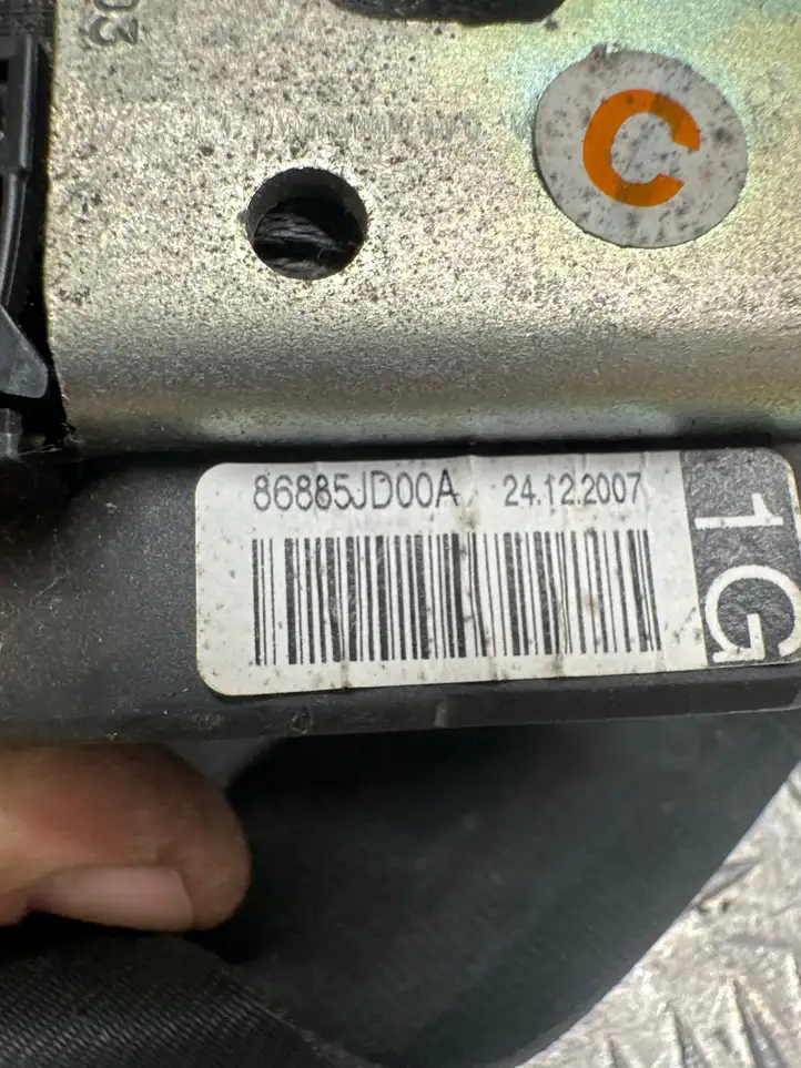 Nissan Qashqai (2006 - 2010) 86885JD00A Передний ремень безопасности — фото 3