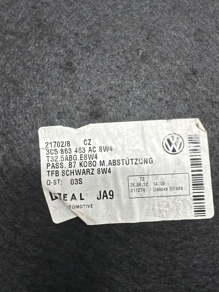 Volkswagen PASSAT B7 (2011 - 2014) 3C5863463AC Коврик багажника — фото 3