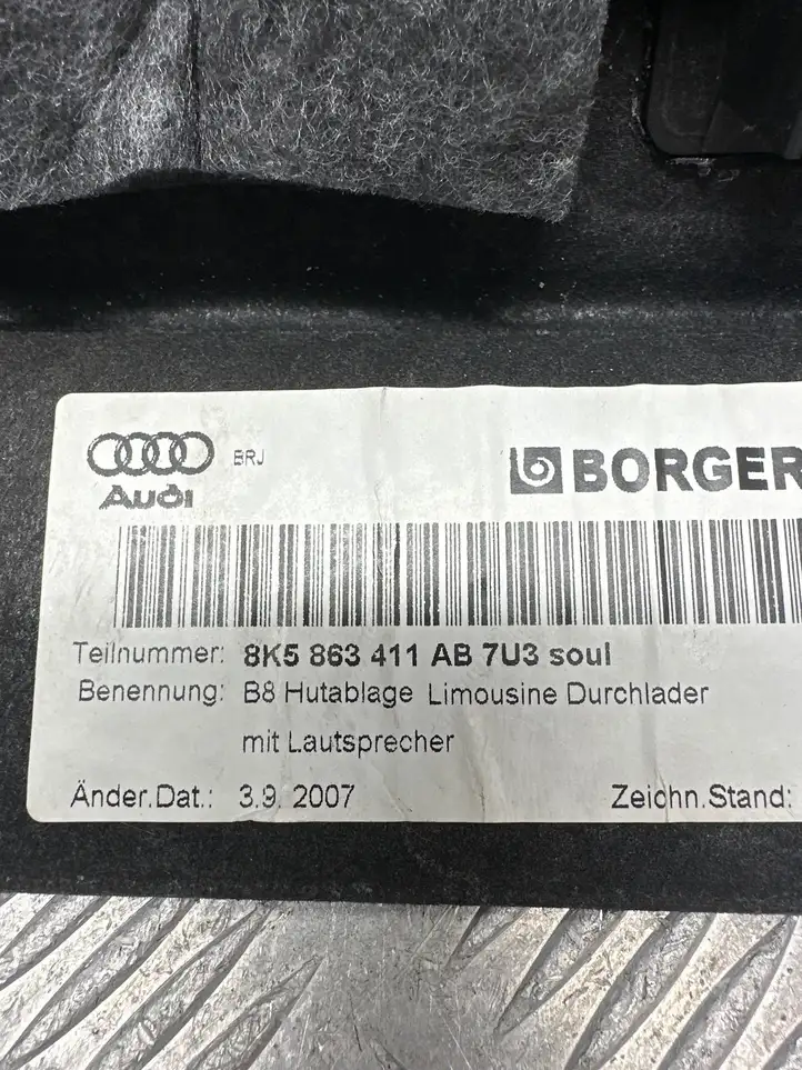 Audi A4 S4 B8 8K (2007 - 2011) 8K5863411AB Задний подоконник — фото 3