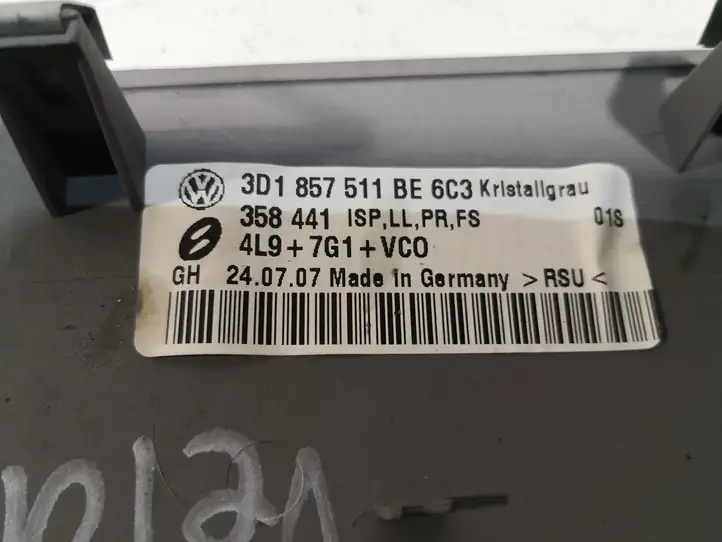 Volkswagen Phaeton (2002 - 2008) 3D1857511BE Накладка зеркала заднего вида — фото 5