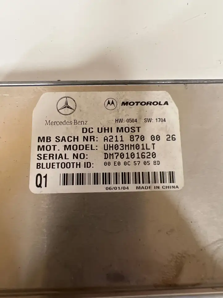 Mercedes-Benz E W211 (2002 - 2009) A2118700026 Bluetooth модуль — фото 2