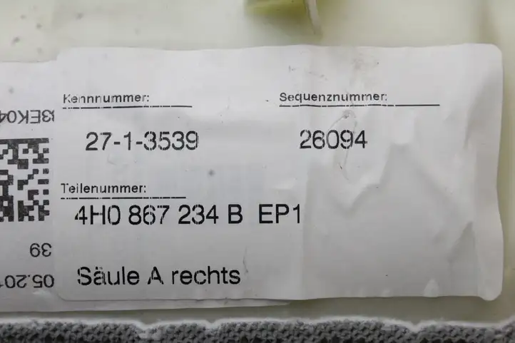 Audi A8 S8 D4 4H (2010 - 2014) 4H0867233B Прочие детали салона — фото 3