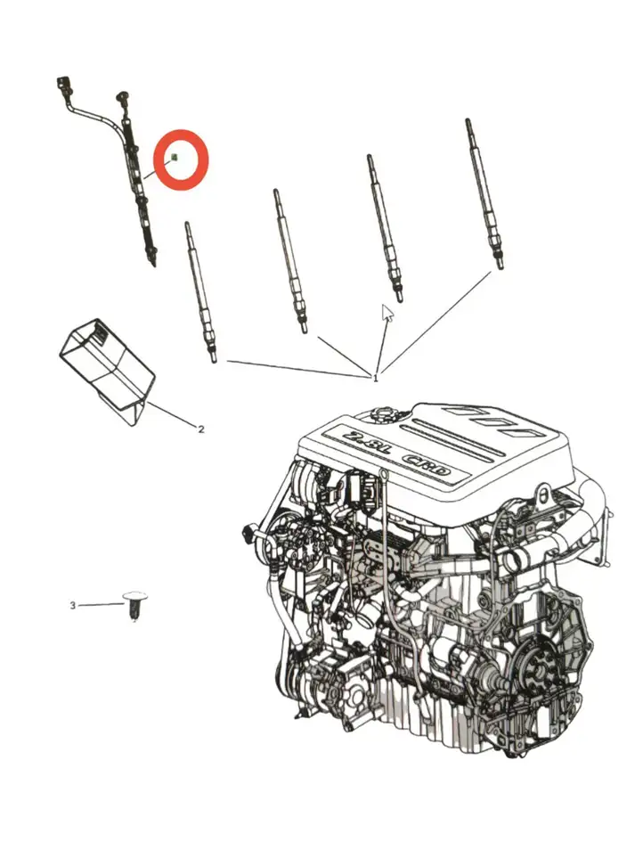 Lancia Voyager (2010 - 2014) 68027381AA Провода свечей накаливания — фото 7