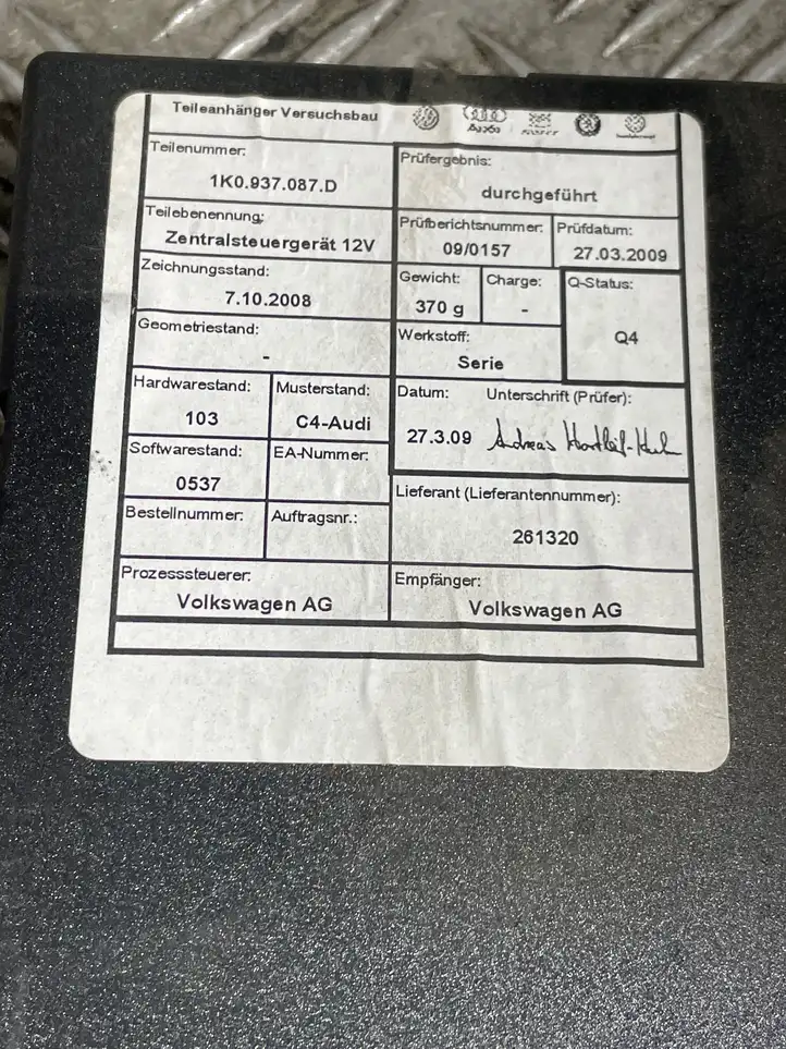 Volkswagen Golf VI (2009 - 2013) 1K0937087D Модуль комфорта — фото 3