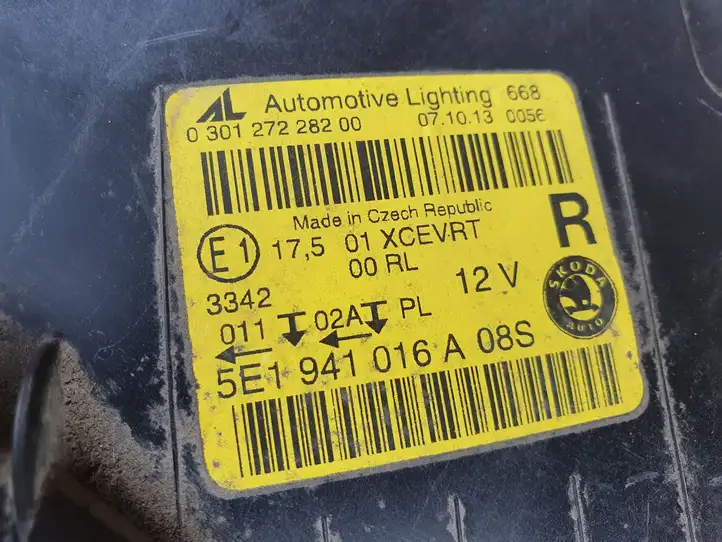 Skoda Octavia Mk3 (5E) (2013 - 2019) 5E1941016A Передняя фара — фото 19