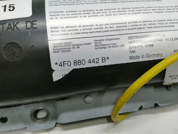 Audi A6 Allroad C6 (2008 - 2011) 4F0880442B Боковая подушка безопасности (стойка) — фото 3