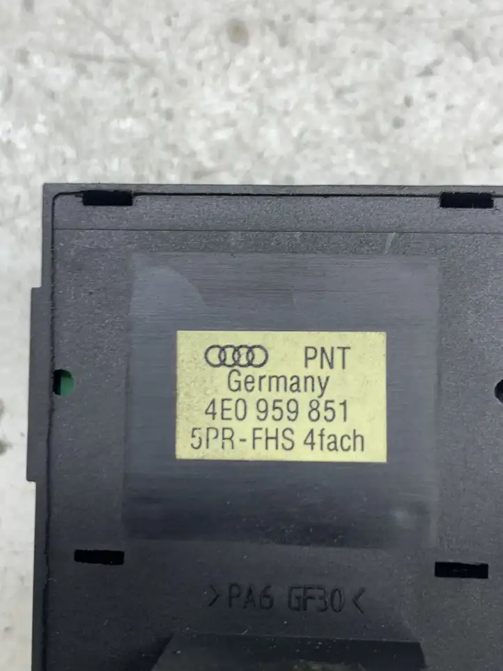 Audi A8 S8 D3 4E (2002 - 2005) 4E0959851 Блок кнопок стеклоподъемников — фото 3