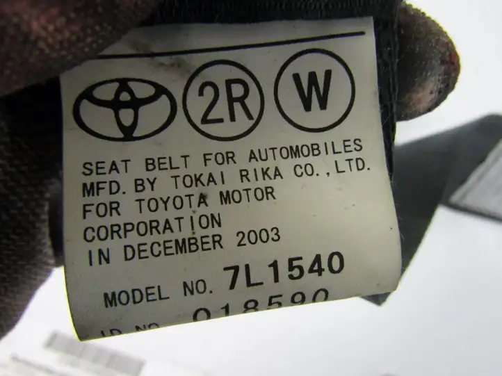 Toyota Corolla Verso AR10 (2004 - 2009) Задний ремень безопасности — фото 1