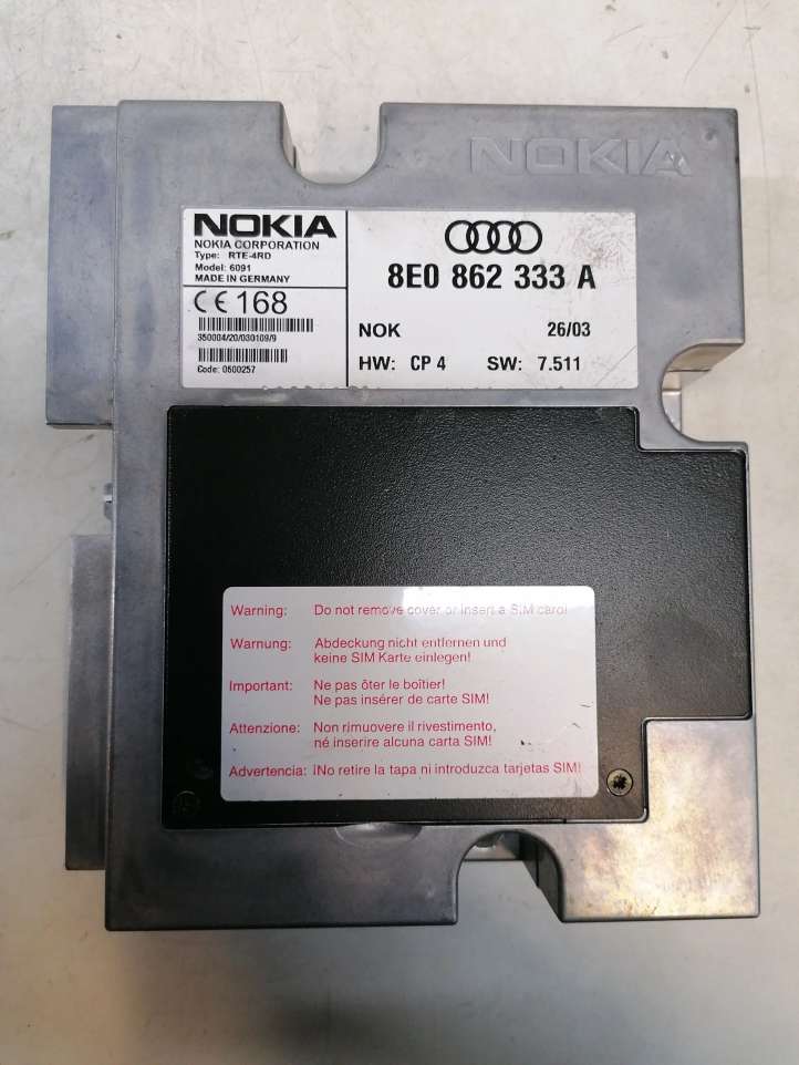 8E0862333A Audi A6 S6 C5 4B Telefono valdymo blokas