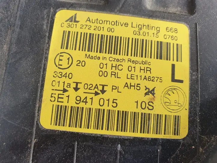 Skoda Octavia Mk3 (5E) (2013 - 2019) 5E1941015 Передняя фара — фото 12