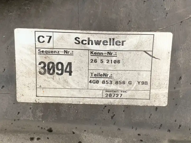 Audi A6 C7 (2011 - 2014) 4G0853856G Порог кузова — фото 4