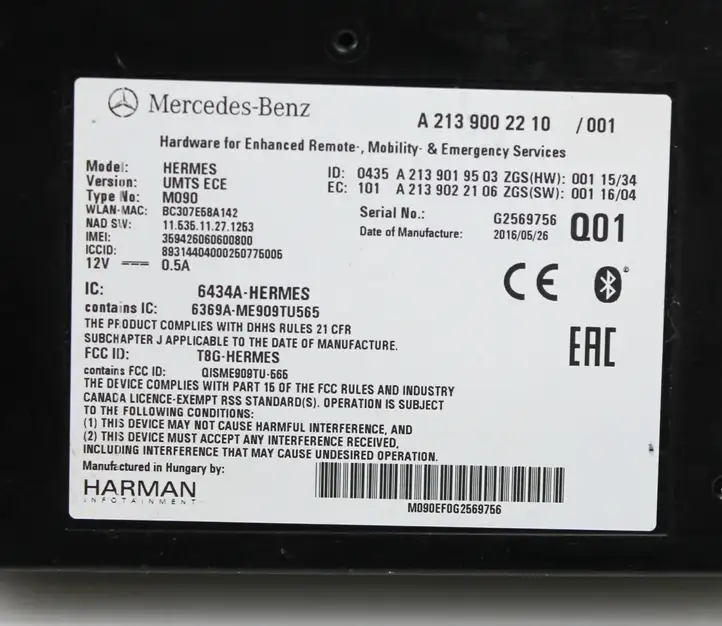 Mercedes-Benz S W222 (2013 - ) A2139002210 Прочие блоки управления — фото 2