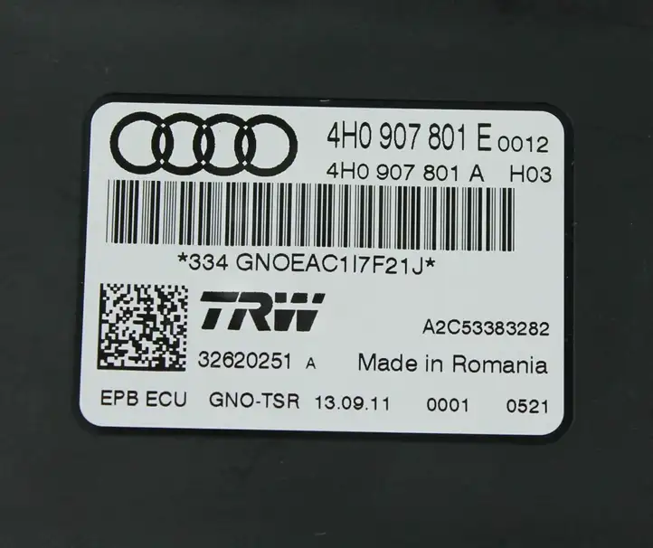 Audi A8 S8 D4 4H (2010 - 2014) 4H0907801E Блок управления стояночным тормозом — фото 2