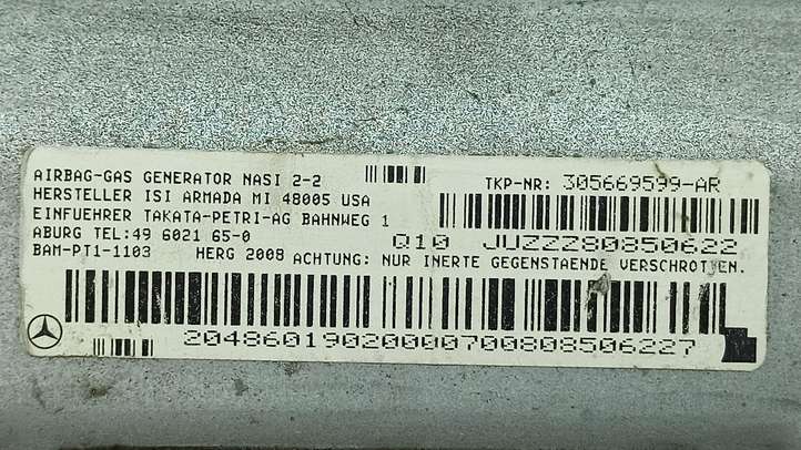 Mercedes-Benz C W204 (2007 - 2014)  2048601902 Подушка безопастности колен