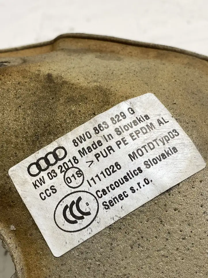 Audi A4 S4 B9 (2015 - 2019) 8W0863829G Теплоизоляция — фото 5