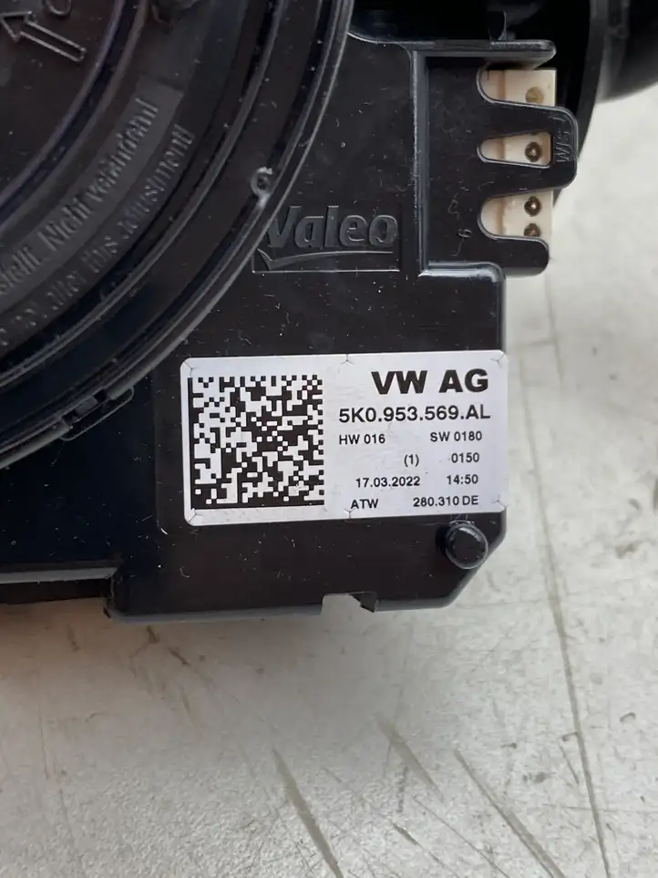 Volkswagen Touran II (2010 - 2016) 5K0953569AL Контактное кольцо SRS — фото 8