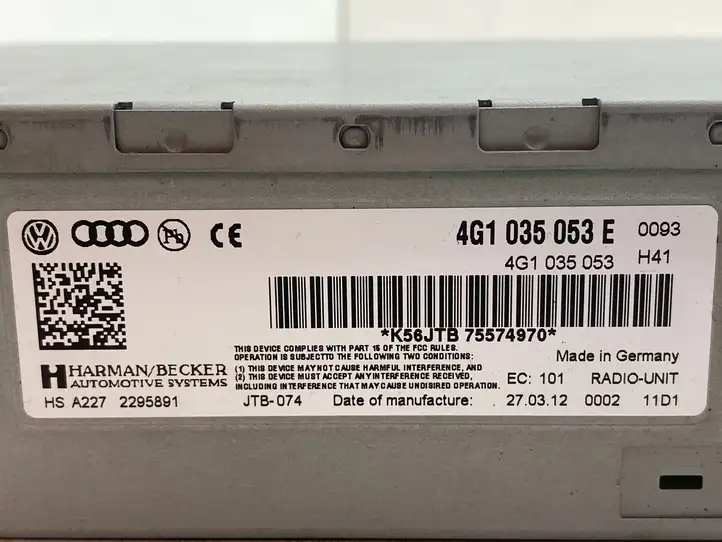 Audi A6 C7 (2011 - 2014) 4G1035053E Магнитола / мультимедийная система — фото 4