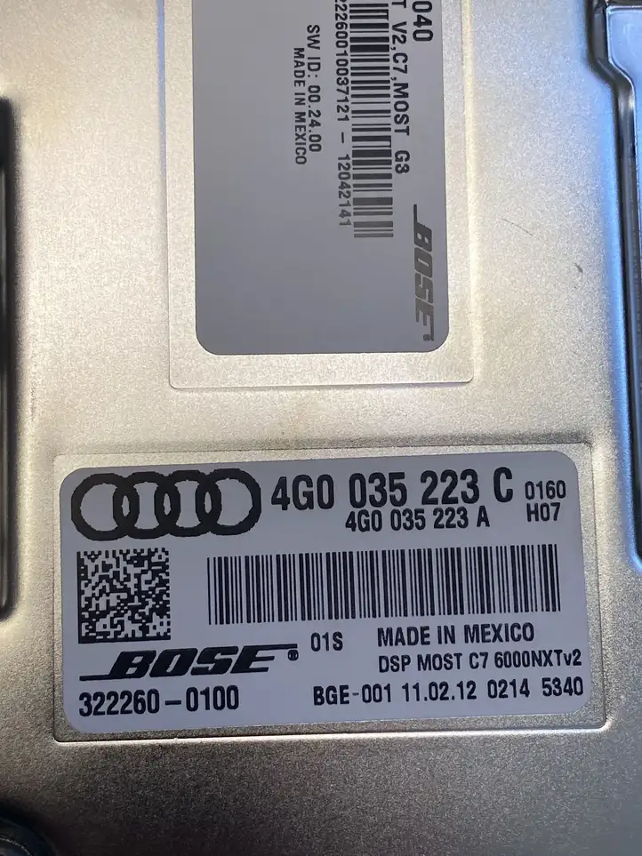 Audi A6 C7 (2011 - 2014) 4G0035223P Комплект аудиосистемы — фото 12