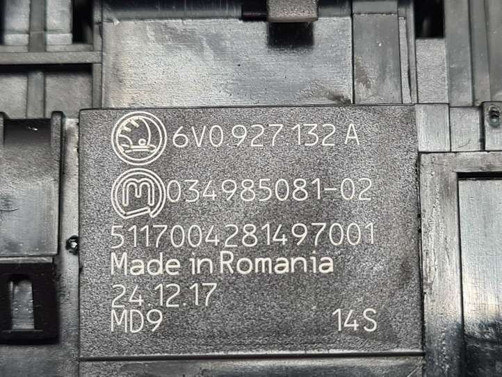 Skoda Fabia Mk3 (NJ) (2015 - 2021)  6V0927132A Другие включатели / ручки/ переключатели