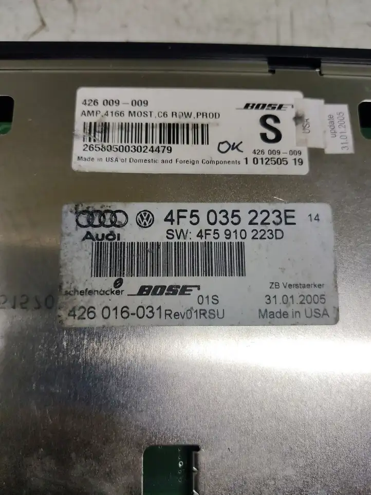 Audi A6 S6 C6 4F (2004 - 2008) 4F5035223E Усилитель звука — фото 4