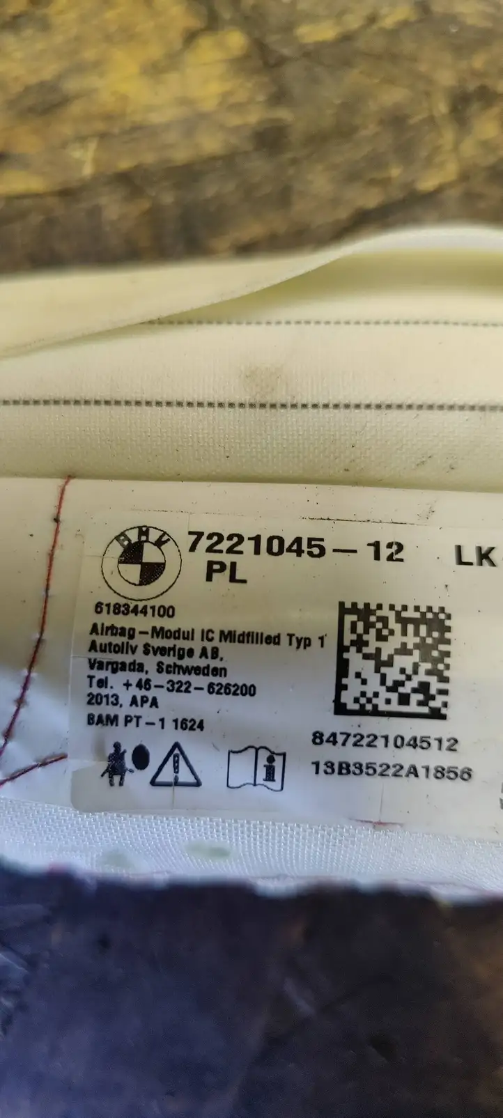 BMW 3 F30 F35 F31 (2012 - 2018) 7221045 Боковая подушка безопасности шторка — фото 3