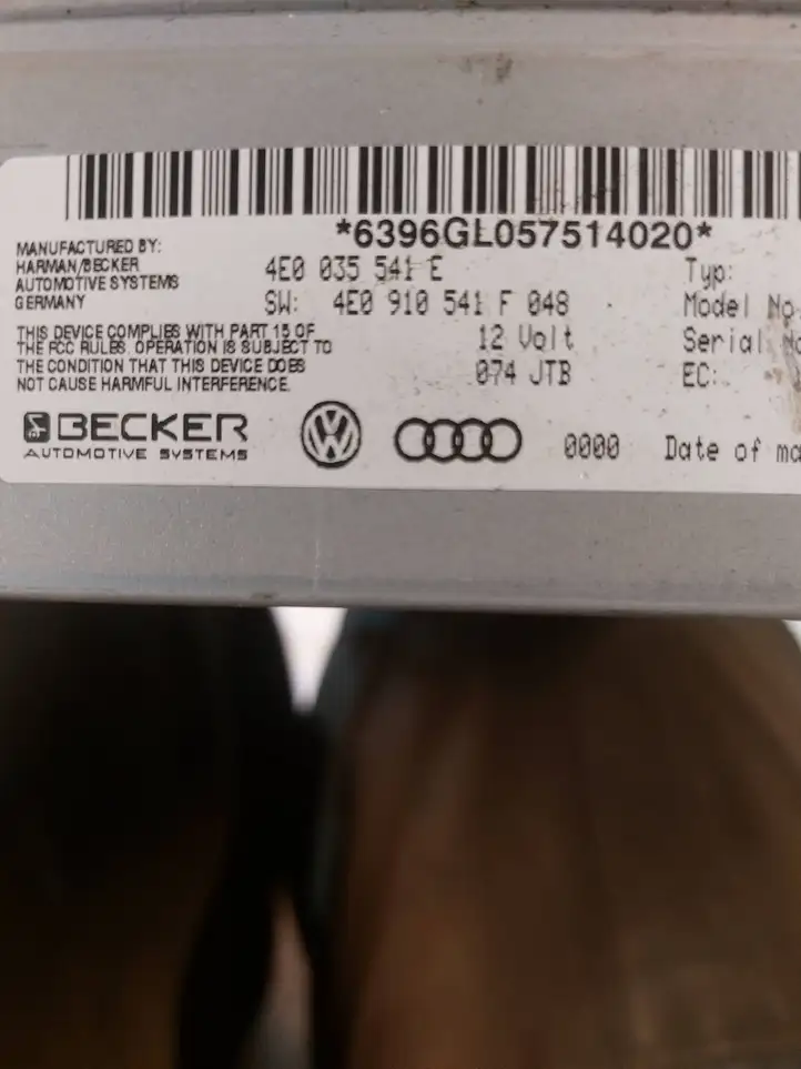 Audi A8 S8 D3 4E (2005 - 2007) 4E0035541E Магнитола / мультимедийная система — фото 3