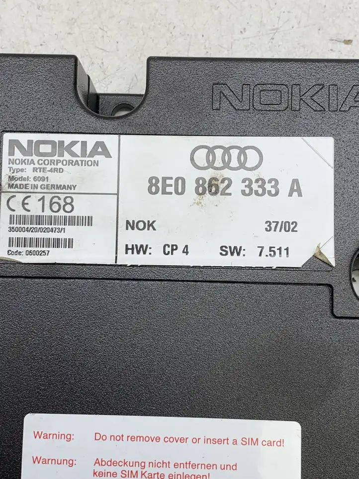 Audi A4 S4 B6 8E 8H (2000 - 2006) 8E0862333A Блок GSM — фото 2