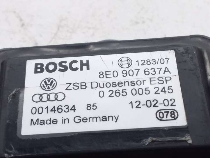 Audi A4 (2000 - 2006)  8E0907637A Датчик ESP (системы стабильности) (датчик курсовой устойчивости))