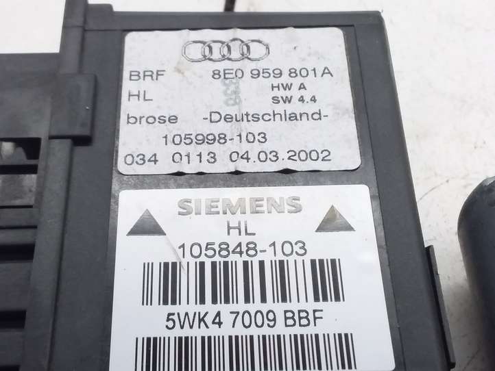 Audi A4 (2000 - 2006)  8E0959801A Механизм подъема окон задней двери