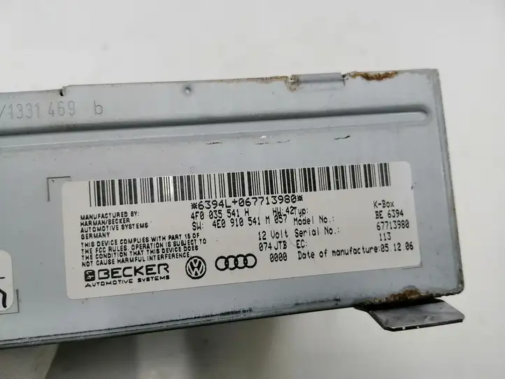 Audi A6 Allroad C6 (2006 - 2008) 4F0035541H Магнитола / мультимедийная система — фото 4