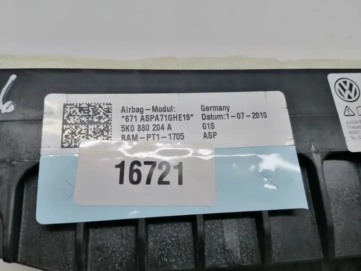 Volkswagen Golf VI (2009 - 2013) 5K0880204A Подушка безопасности пассажира — фото 5