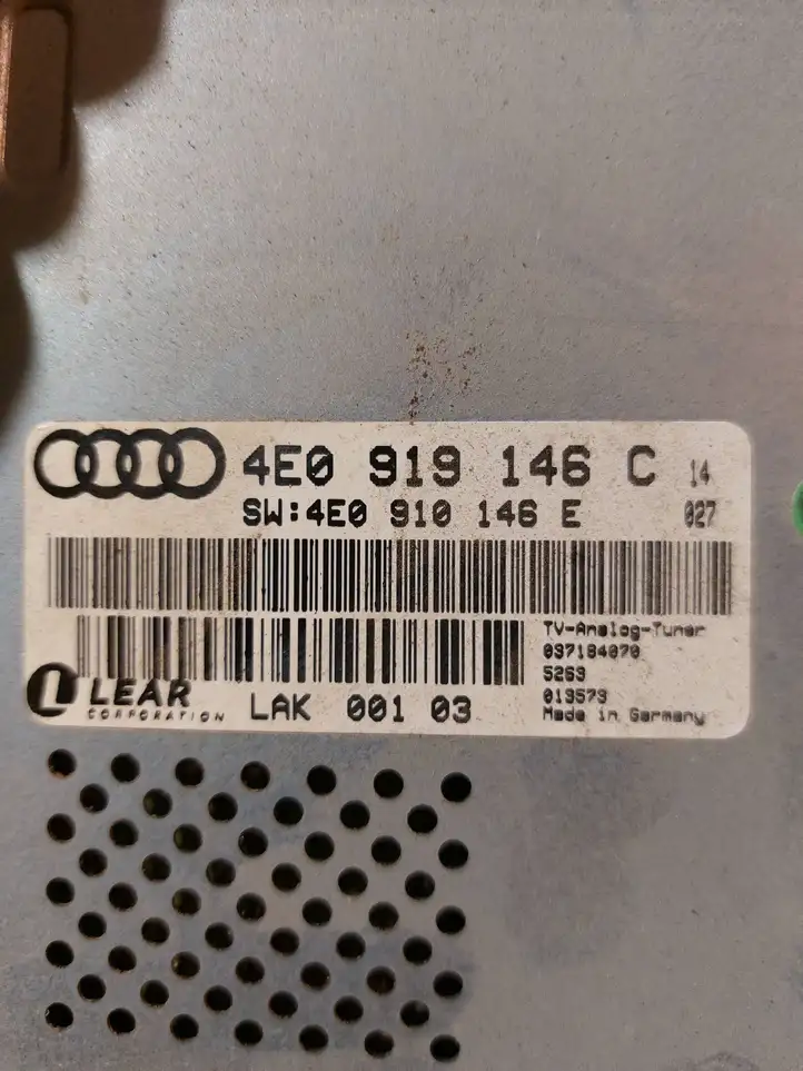 Audi A8 S8 D3 4E (2005 - 2007) 4E0919146C Модуль управления видео — фото 2