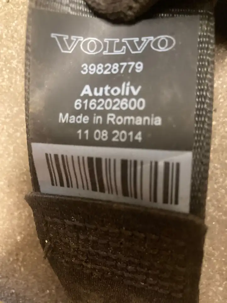 Volvo V60 (2010 - 2013) 616159600 Задний ремень безопасности — фото 2