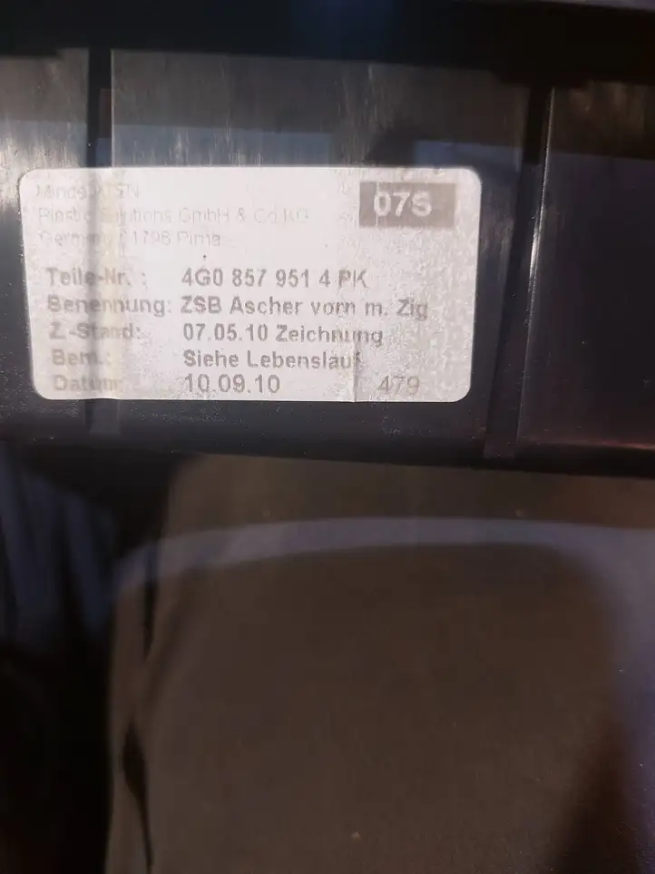Audi A7 S7 4G (2010 - 2014) 4G0857951 Пепельница — фото 3