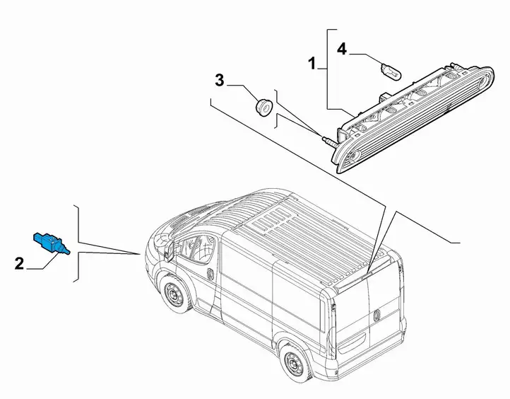 Fiat Ducato (2007 - 2014) 53378929 Датчик педали тормоза — фото 4