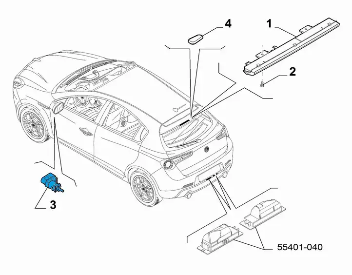 Alfa Romeo Giulietta (2010 - ) 53378929 Датчик педали тормоза — фото 4