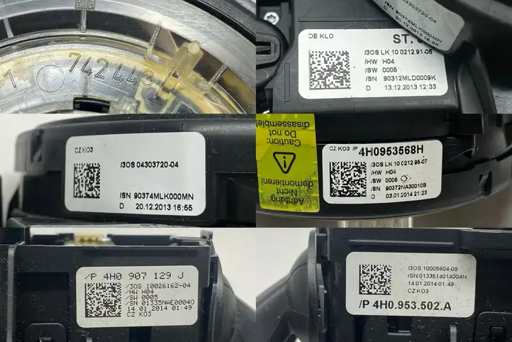 Audi A8 S8 D4 4H (2013 - 2017) 4H0953568H Контактное кольцо SRS — фото 4