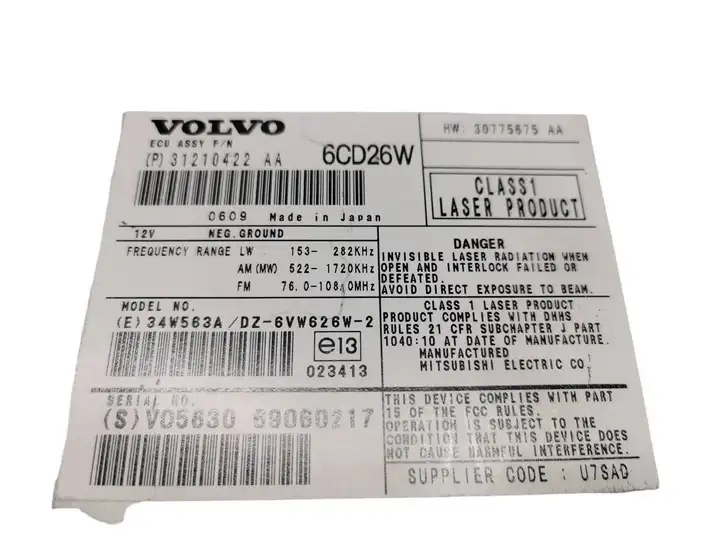 Volvo XC90 (2006 - 2014) 30775675AA Магнитола / мультимедийная система — фото 3